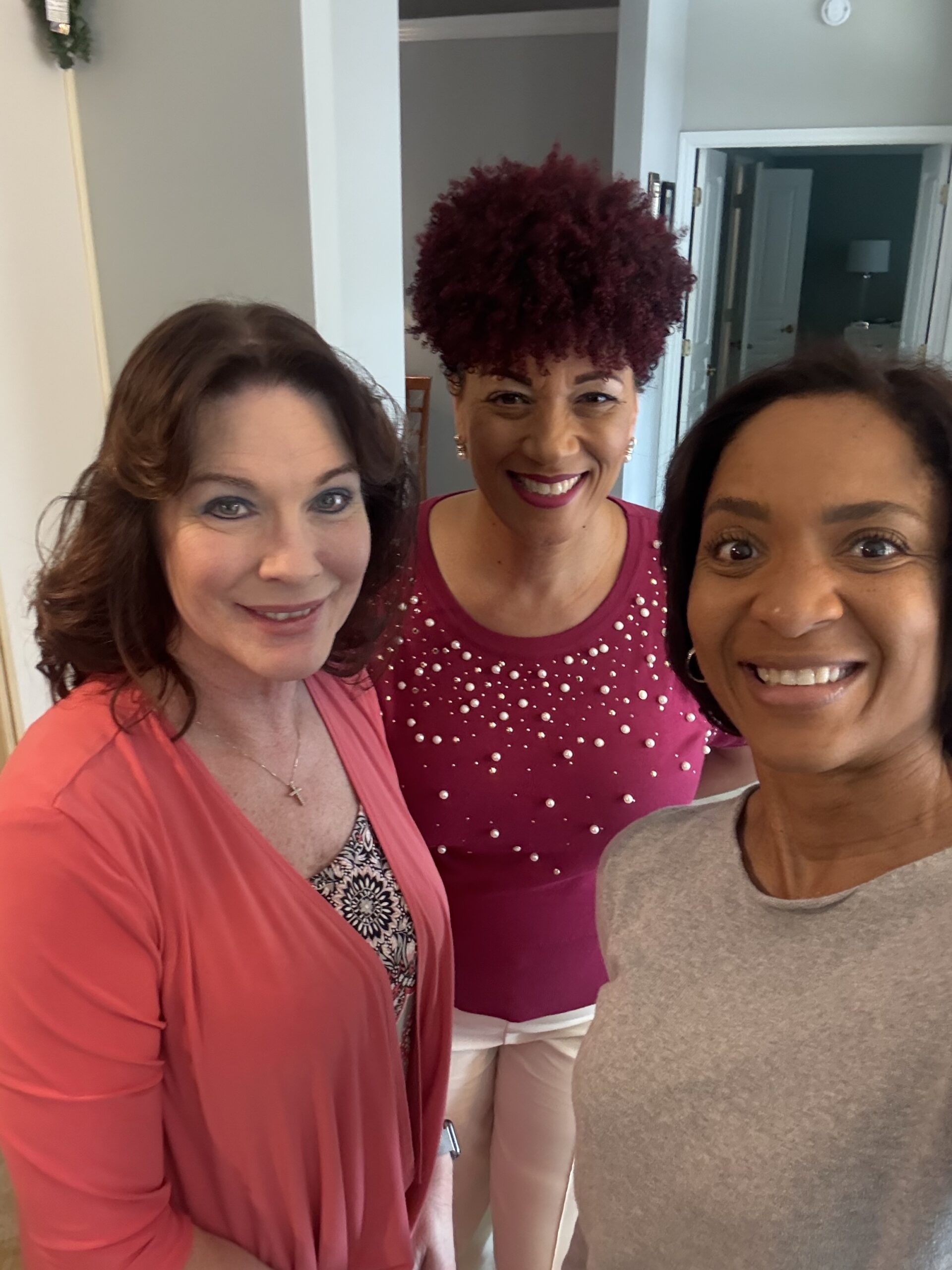 Joy Purdy, Roz Bridges, and Lori Wagner after openly discussing menopause and women’s health experiences.